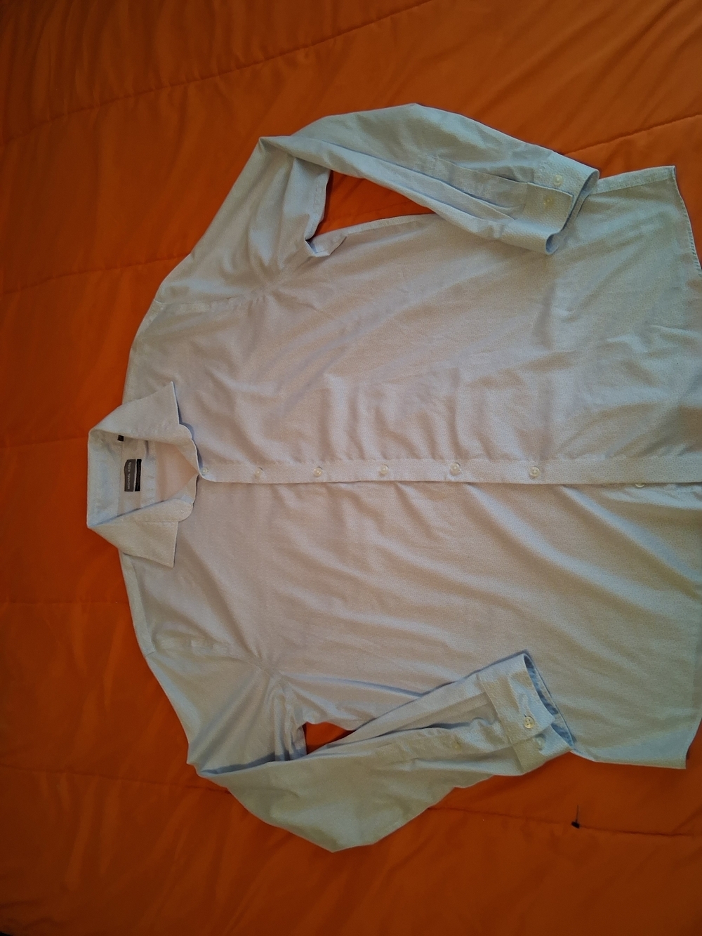Michael Kors Men’s Dress Shirt Light Blue 18 36/37 Long Sleeve Work Business - Picture 3 of 6